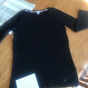 Burberry Black & Check Nova cotton top women’s XL